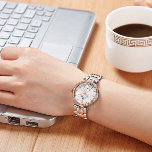 Reloj Elegante para Mujer en Acero Inoxidable con Cristal de Zafiro