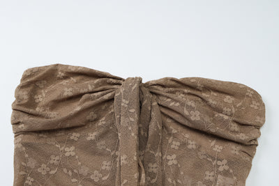 Falda Envolvente Midi de Encaje de Nylon con Corte Irregular - Image 9