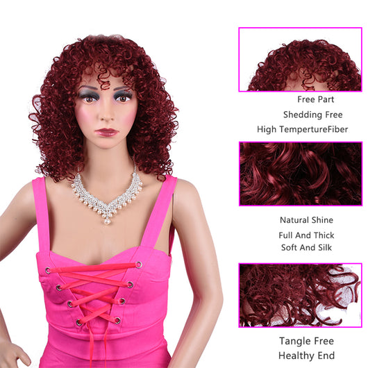 Peluca Rizada Afro Sintética Premium para Mujeres Negras - Image 11
