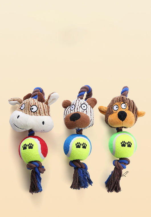 Juguete Interactivo para Perros con Cuerda y Pelota de Tenis Resistente - Image 12