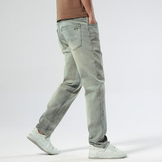 Pantalones Vaqueros Stretch Nostálgicos Slim Fit para Hombre - Image 2