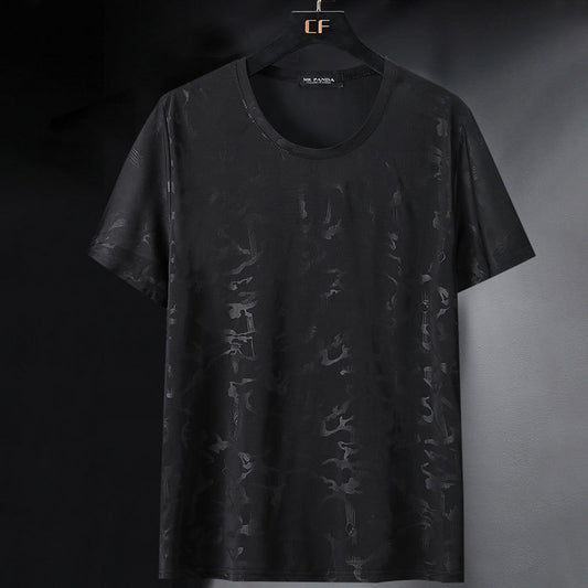 Camiseta Hombre Talla Grande Seda de Hielo Manga Corta