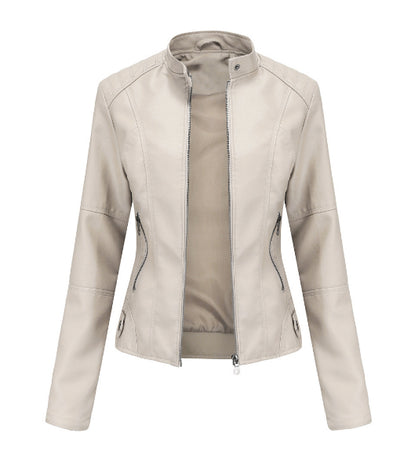 Chaqueta de Cuero para Mujer con Cierre de Cremallera - Diseño Clásico Elegante - Image 12
