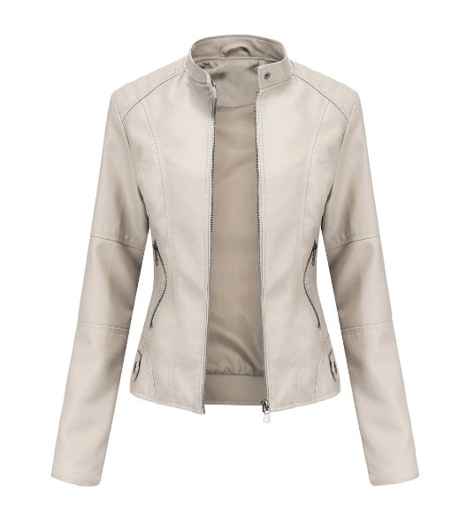 Chaqueta de Cuero para Mujer con Cierre de Cremallera - Diseño Clásico Elegante - Image 12