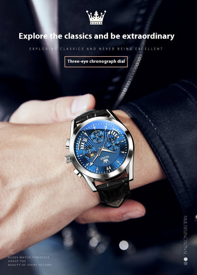 Reloj Multifunción de Cuarzo para Hombre con Calendario y Cronómetro - Image 10