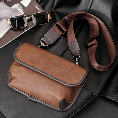 Bolso de Hombro Cuadros Piel Auténtica Estilo Urbano - Image 4