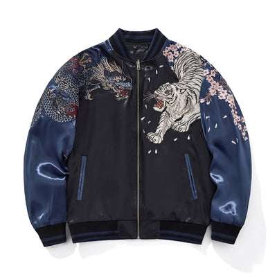 Chaqueta Universitaria Dragon y Tigre de las Cuatro Bestias Divinas