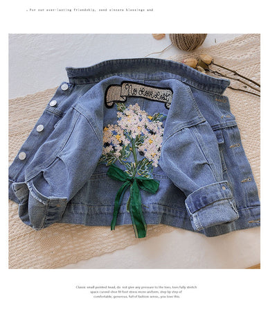Chaqueta de Mezclilla para Niñas Estilo Clásico Primavera-Otoño - Image 44