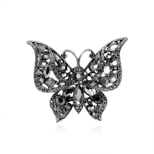 Broche Vintage Mariposa en Aleación con Diamantes - Image 9