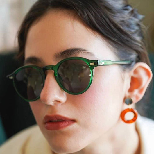 Gafas de Sol Vintage Marco Redondo Rice Tonos Océano