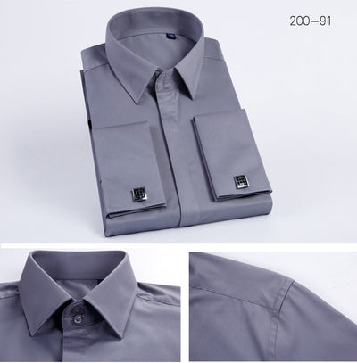 Camisa de Vestir para Hombre con Puños Franceses y Gemelos - Image 17