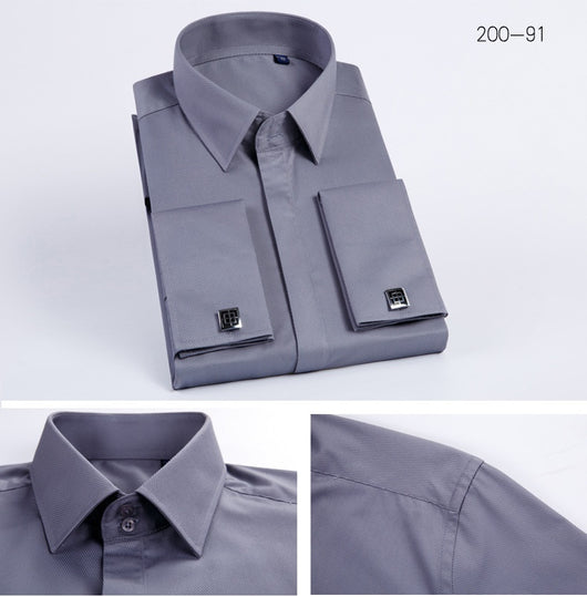Camisa de Vestir para Hombre con Puños Franceses y Gemelos - Image 17