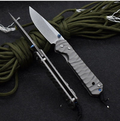 Cuchillo Plegable Táctico Damascus de Acero Inoxidable para Camping y Supervivencia - Image 9