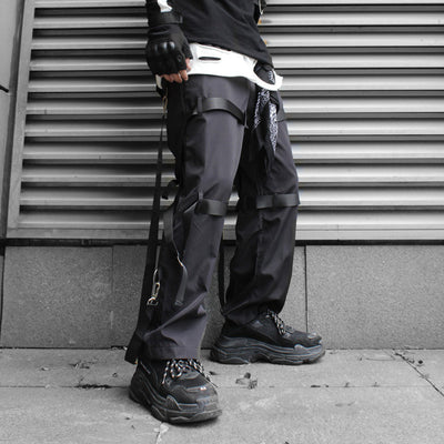 Pantalones Sueltos Hip-hop con Cierre de Webbing - Image 7