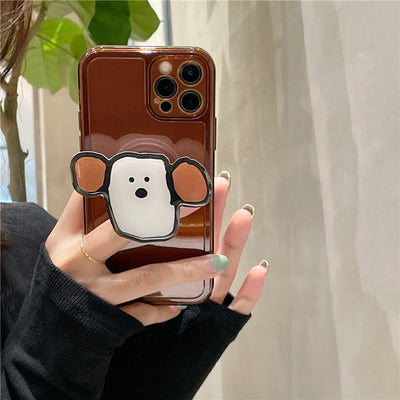 Funda para Teléfono Perro Orejas Grandes con Soporte Marrón Chocolate - Image 8