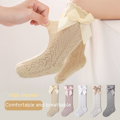 Calcetines Altos de Malla para Bebé - Colección Primavera Verano Estilo Coreano - Image 2