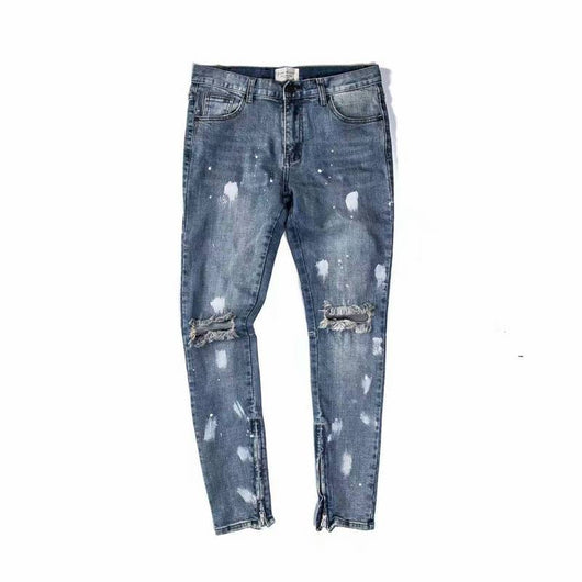 Jeans con Efecto Salpicado de Tinta - Estilo Europeo y Americano - Image 14