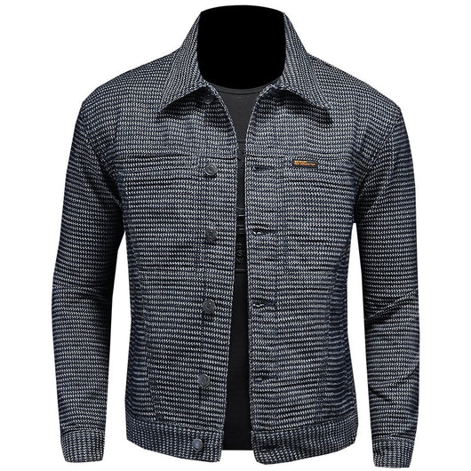 Chaqueta Denim Estilo Motociclista para Hombre - Diseño Europeo Casual - Image 4