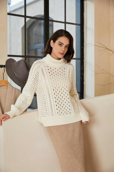 Suéter Cuello Alto Manga Larga para Otoño e Invierno - Image 15