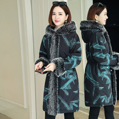 Parka Mujer Talla Grande con Cuello de Pelaje - Abrigo de Algodón Premium - Image 7