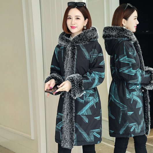 Parka Mujer Talla Grande con Cuello de Pelaje - Abrigo de Algodón Premium - Image 7