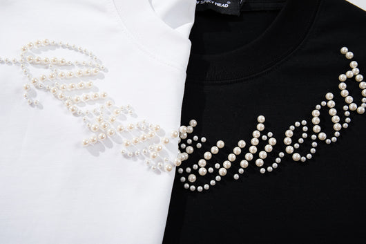 Sudadera con Capucha Pesada de Letras Perladas para Parejas - Image 13