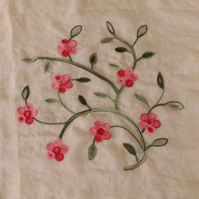 Toalla de Playa Chiffón con Bordado Protector Solar Flor de Durazno Elegante - Image 28