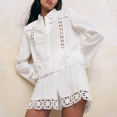 Blusa Tejida Vintage con Botones y Mangas Largas para Mujer - Image 3