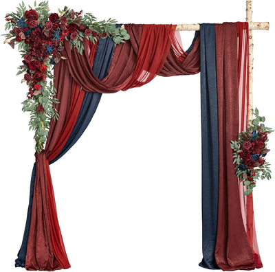 Arco de Bodas con Decoraciones Florales Colgantes - Image 21
