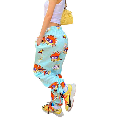 Pantalones Deportivos Holgados con Estampado y Cordón Ajustable - Image 10