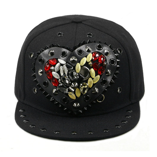 Gorra Harajuku Estilo Europeo Americano con Calavera y Remaches Cruzados - Image 26