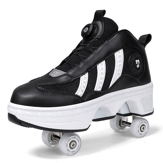 Patines con Ruedas Dobles y Sistema de Poleas - Calzado Deportivo 4 Ruedas - Image 7