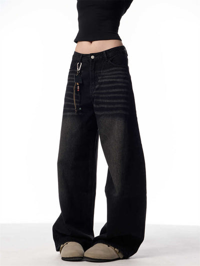 Pantalones Vaqueros Rectos Oversized Vintage Pierna Ancha - Image 4