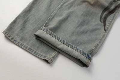 Jeans de Diseño Industrial Americano con Lavado Pesado - Image 14