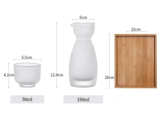 Juego de Jarras de Sake Estilo Japonés con Vasos Esmerilados - Image 6