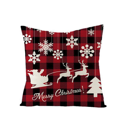 Funda de Cojín Lino Escocés Nórdico Navideño en Oferta - Image 17