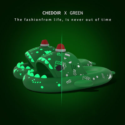 Pantuflas Luminosas Tiburón para Parejas - Zapatillas de Casa Antideslizantes Unisex - Image 12