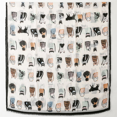 Pañuelo de Seda Estampado Paraíso Gatitos Adorables - Image 7
