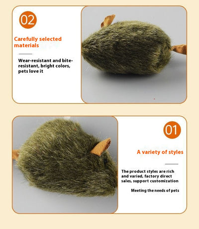 Juguete Interactivo para Gatos Ratón de Peluche con Sonido Realista - Image 13