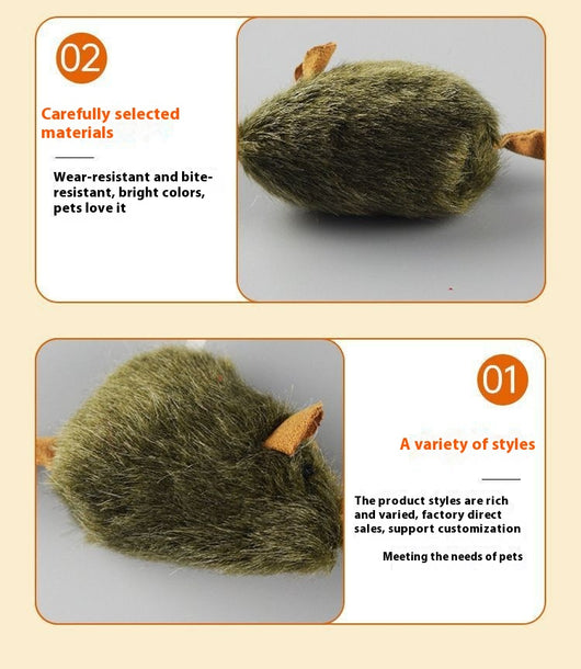 Juguete Interactivo para Gatos Ratón de Peluche con Sonido Realista - Image 13