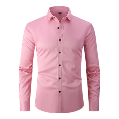 Camisa Hombre Colores Sólidos Primavera