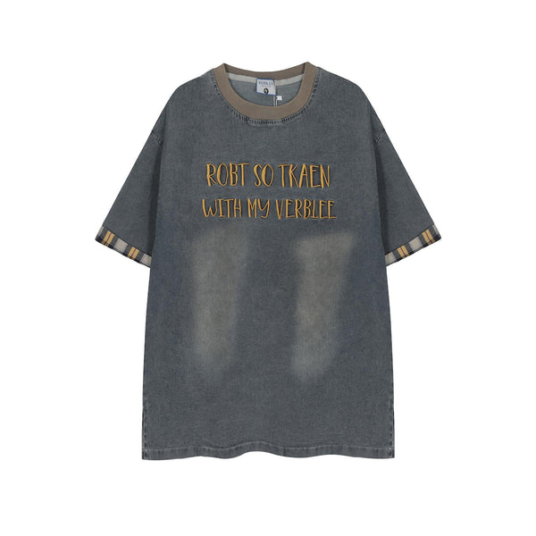 Camiseta Patchwork Manga Corta Unisex