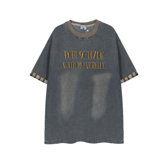 Camiseta Patchwork Manga Corta Unisex