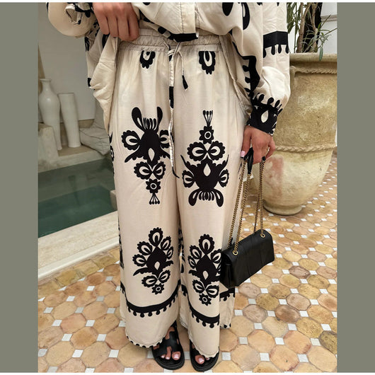 Conjunto Casual Mujer: Blusa Estampada y Pantalón de Moda - Image 4