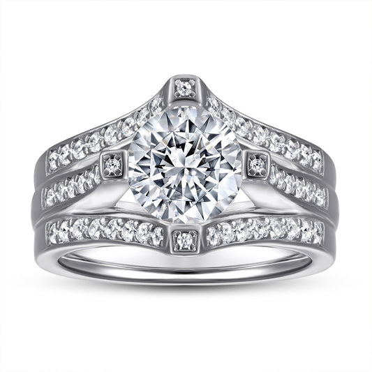 Anillo de Plata Esterlina con Cuatro Puntas