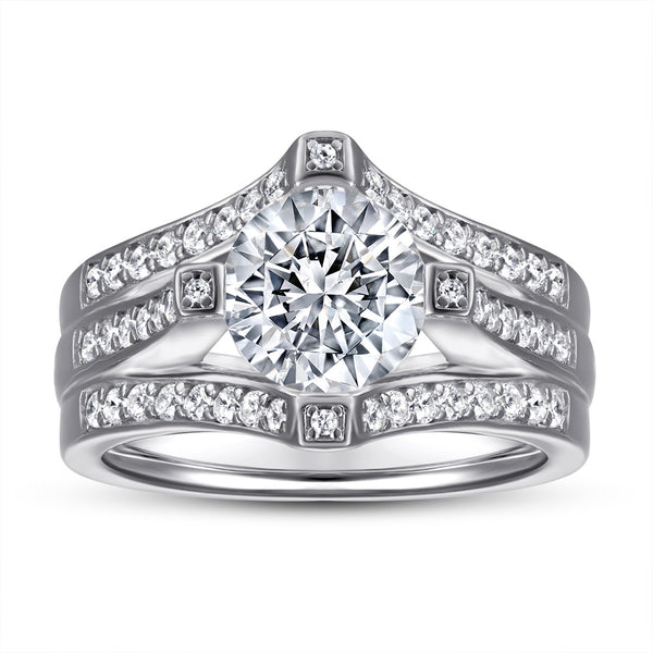 Anillo de Plata Esterlina con Cuatro Puntas