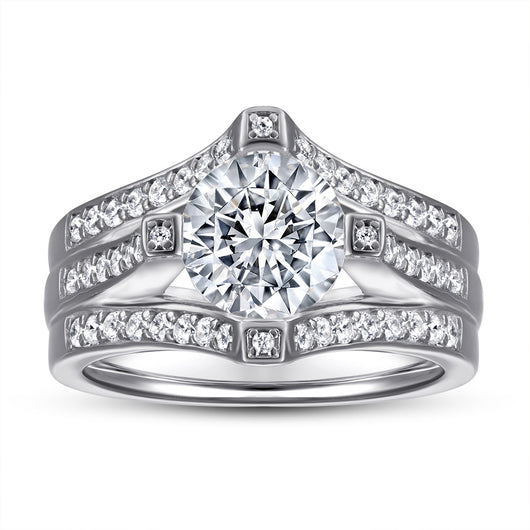 Anillo de Plata Esterlina con Cuatro Puntas