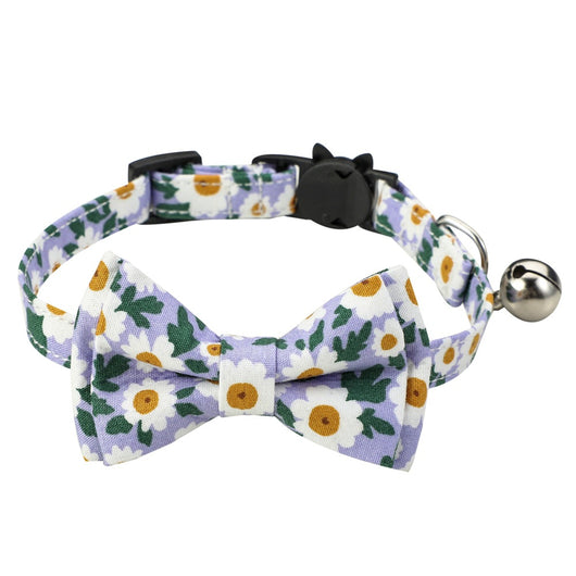 Collar Floral de Algodón con Moño para Gatos - Image 22