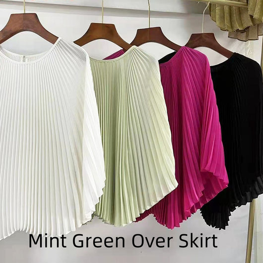 Blusa Elegante con Mangas Murciélago y Pliegues en Chifón - Image 9