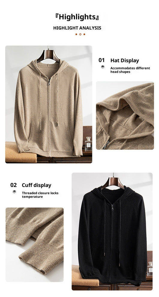 Cardigan de Cachemira para Hombre con Cierre - Suéter Tejido Premium - Image 13